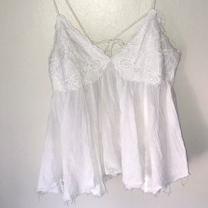 FREE PEOPLE Lace Embroidered Tank NWOT